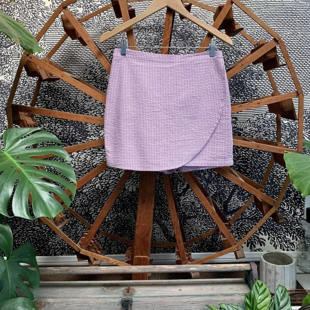 Christy Dawn Lilac Gingham Molly Skort Medium *rare